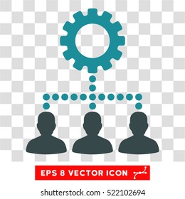 Service Staff EPS vector icon. Illustration style is flat iconic bicolor soft blue symbol on white background.
