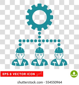Service Staff EPS vector icon. Illustration style is flat iconic soft blue symbol on chess transparent background.