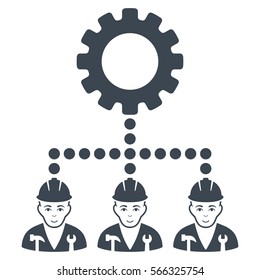 Service Staff vector icon. Flat smooth blue symbol. Pictogram is isolated on a white background. Designed for web and software interfaces.