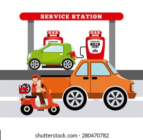 service station design, vector illustration eps10 graphic 