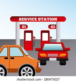 service station design, vector illustration eps10 graphic 