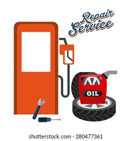 service station design, vector illustration eps10 graphic 