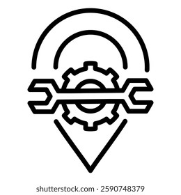 Service Station Icon Element For Design