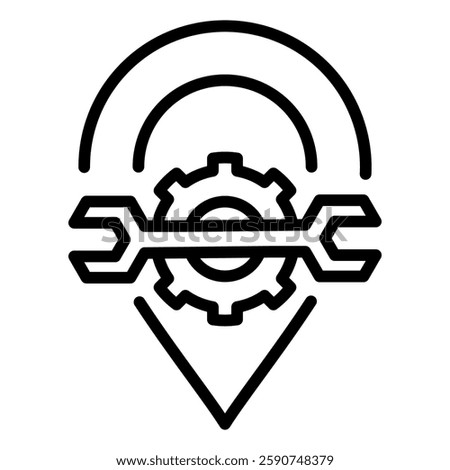 Service Station Icon Element For Design