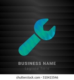 Service support Blue,Green and Black silk fashion premium icon / Logo