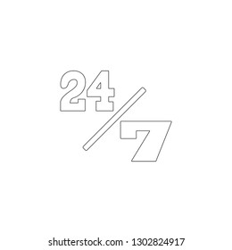 Service and support for customers. simple flat vector icon illustration. outline line symbol - editable stroke
