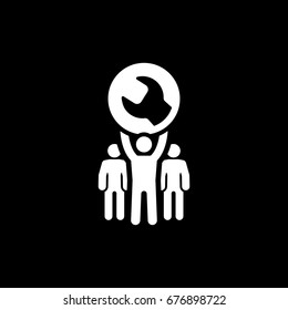 Service Support Icon. Flat Design Isolated Illustration.