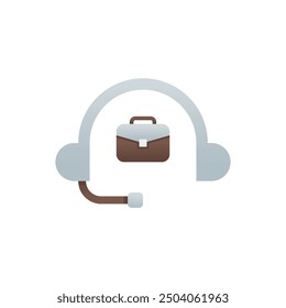 Icono de Asistencia de servicio sobre fondo aislado