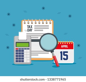 service tax report with dataphone and calendar