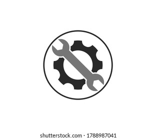 Service, technical, tools icon. Vector illustration, flat design.