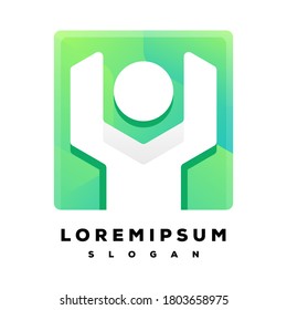 Service technology colorful logo design