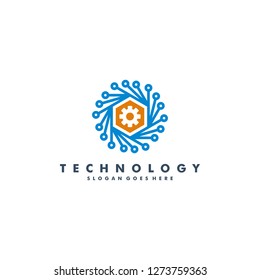 service technology logo template vector illustration