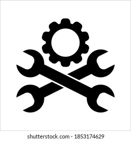 Service tool icon. editable icon with black color. Vector illustration