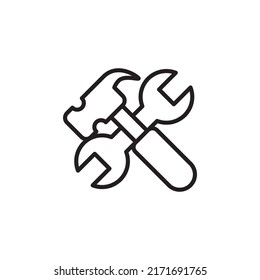 Service tool icon isolated on white