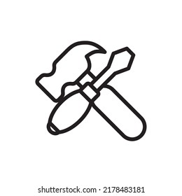 Service tool icon isolated on white