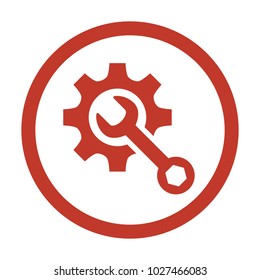 Service tool icon on white background. Vector illustration