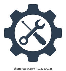 Service tool icon on white background. Vector illustration