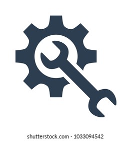 Service tool icon on white background. Vector illustration
