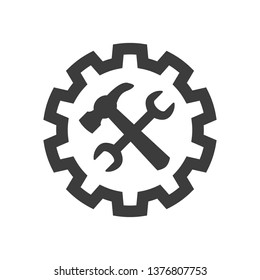 Service tool icon on white background. Vector illustration