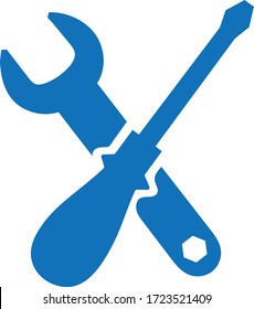Service-Tool-Symbol auf weißem Hintergrund. Vektorgrafik