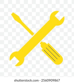 Service tool icon on white background. gear icon, technical assistance and service concept. eps 10.