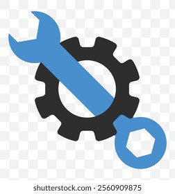 Service tool icon on white background. gear icon, technical assistance and service concept. eps 10.