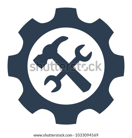 Service tool icon on white background. Vector illustration