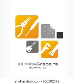 Service. Service tool icon. Repair. Tolls. Logo. Vector.