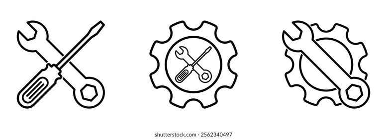 Service tool icon set vector illustration.