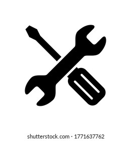 service tool icon symbol vector on white background