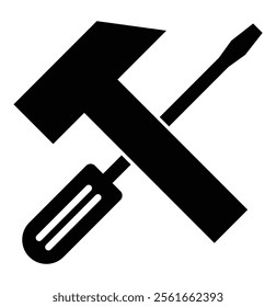 Service tool icon. This isolated flat gear symbol uses modern corporation light blue and gray colors. Wrench and Gear Cogwheel Icon Vector Flat Design. Eps 10 