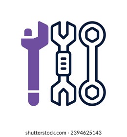 icono de la herramienta de servicio. icono de doble tono vectorial para tu sitio web, móvil, presentación y diseño de logotipo.