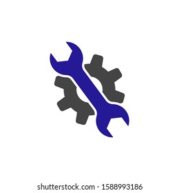 Service tool vector icon on white isolated background.