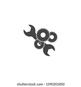 Service tool vector icon on white isolated background.