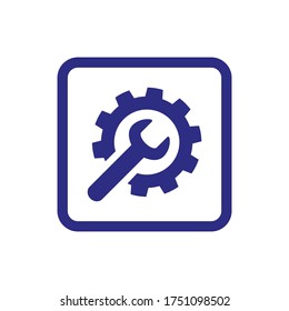 Icono del vector de herramienta de servicio en fondo blanco.
