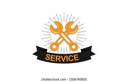 Service tool, workshop logo Repair icon vector illustration