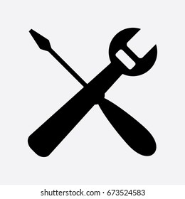 Service tools and crew driver icon