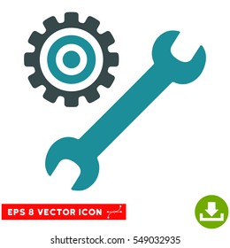 Service Tools EPS vector icon. Illustration style is flat iconic bicolor soft blue symbol on white background.