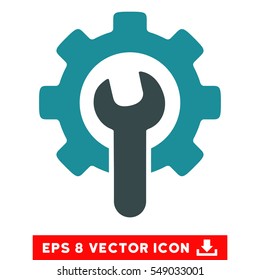 Service Tools EPS vector icon. Illustration style is flat iconic bicolor soft blue symbol on white background.