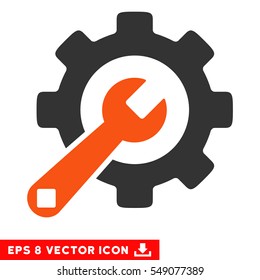 Service Tools EPS vector icon. Illustration style is flat iconic bicolor orange and gray symbol on white background.