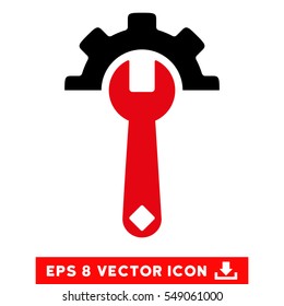 Service Tools EPS vector pictogram. Illustration style is flat iconic bicolor intensive red and black symbol on white background.