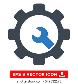Service Tools EPS vector pictogram. Illustration style is flat iconic bicolor smooth blue symbol on white background.