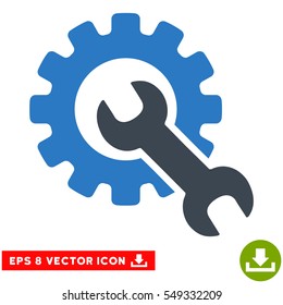 Service Tools EPS vector pictogram. Illustration style is flat iconic bicolor smooth blue symbol on white background.