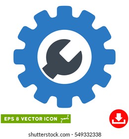 Service Tools EPS vector pictogram. Illustration style is flat iconic bicolor smooth blue symbol on white background.