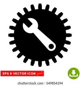 Service Tools EPS vector pictogram. Illustration style is flat iconic black symbol on white background.