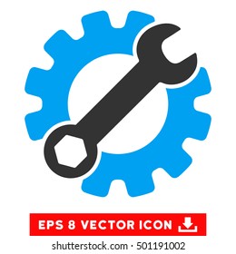 Service Tools EPS vector pictograph. Illustration style is flat iconic bicolor blue and gray symbol on white background.