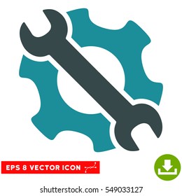 Service Tools EPS vector pictograph. Illustration style is flat iconic bicolor soft blue symbol on white background.