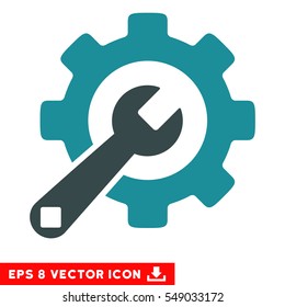 Service Tools EPS vector pictograph. Illustration style is flat iconic bicolor soft blue symbol on white background.