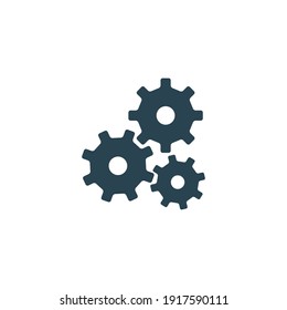 Service tools flat vector icon. Cogwheel with wrench symbol logo illustration. . Vector illustration