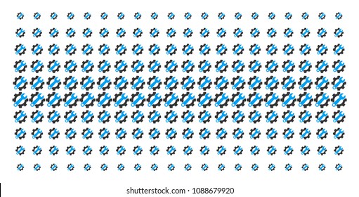 Service tools icon halftone pattern, designed for backgrounds, covers, templates and abstraction concepts. Vector service tools shapes arranged into halftone array.